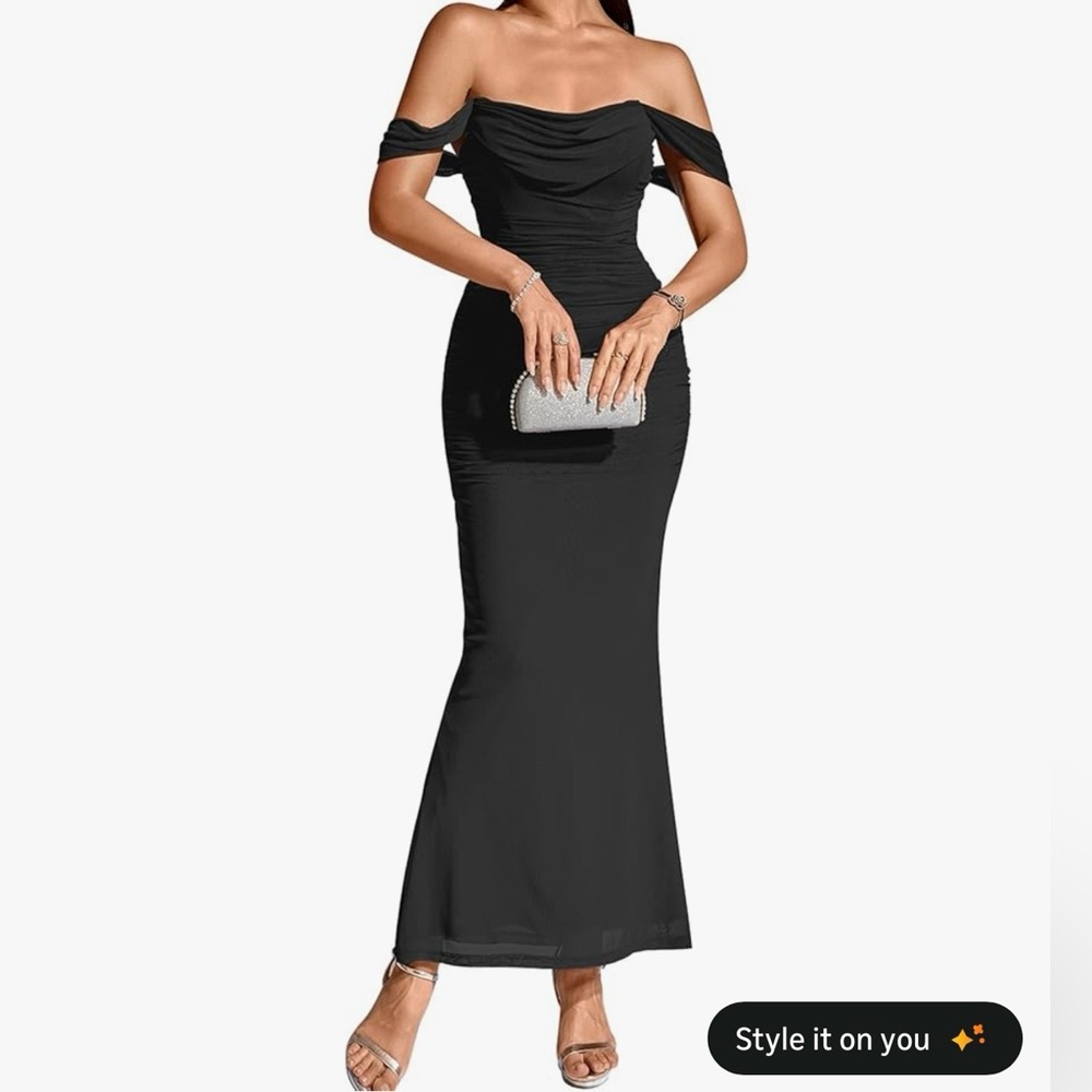 Elegant Black Off-Shoulder Dress